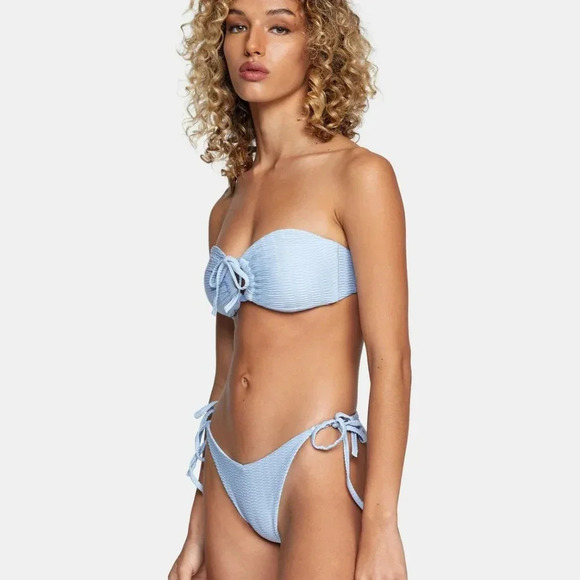 RVCA Daybreak Bandeau Bikini Top & Daybreak French Bikini Bottoms, iris - Picture 8 of 16